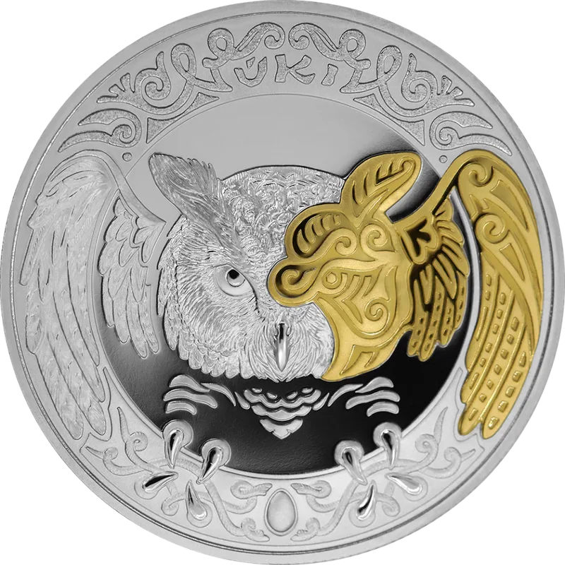 ÚKI (The eagle-owl) 200 Tenge-Reverse