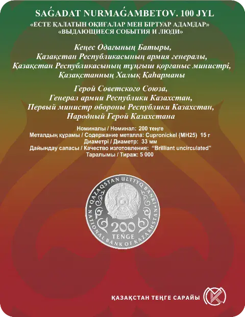 С. НУРМАГАМБЕТОВ. 100 ЛЕТ-Реверс