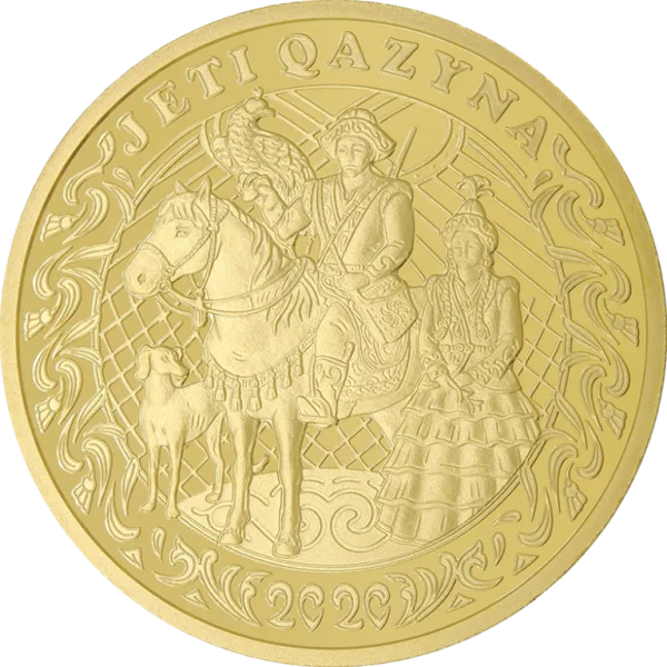 JETI QAZYNA (золото, 500 тенге) - Аверс