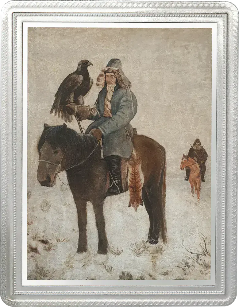 Hunter with Golden Eagle by A. Kasteev