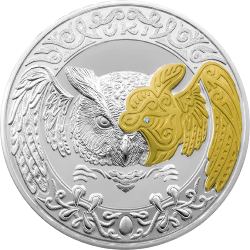 UKI (Owl) | 500 tenge | proof | Kazakhstan - Reverse