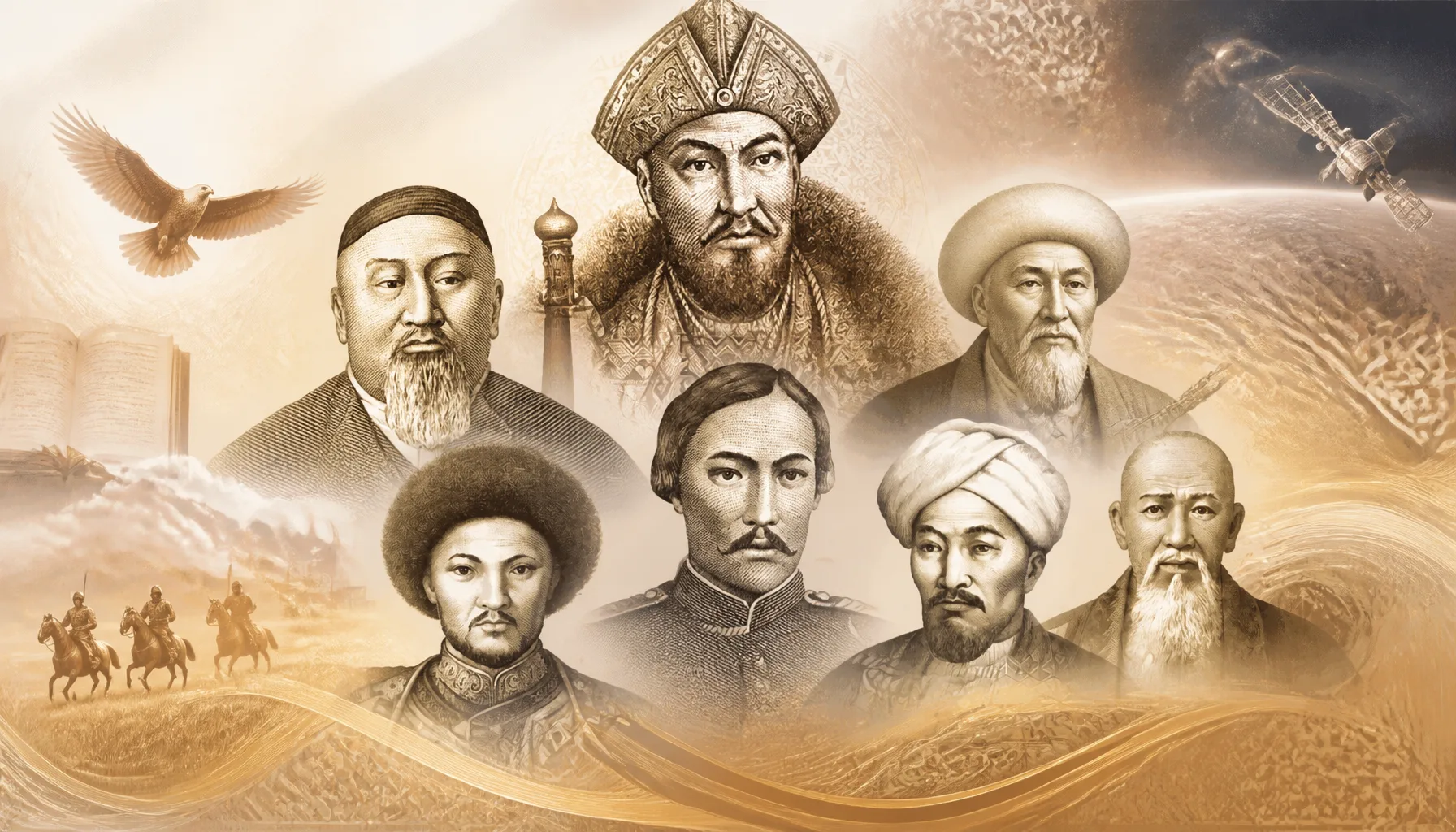 PORTRAITS ON BANKNOTES - KAZAKHSTAN
