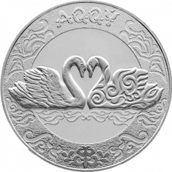 AQQÝ — лебедь. 100 тенге, 2021; мельхиор, BU.